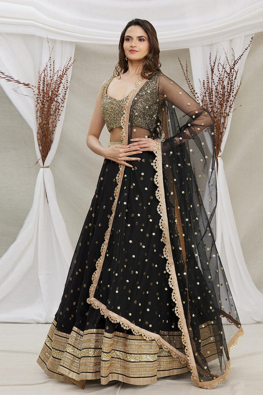 Black Georgette Lehenga Choli