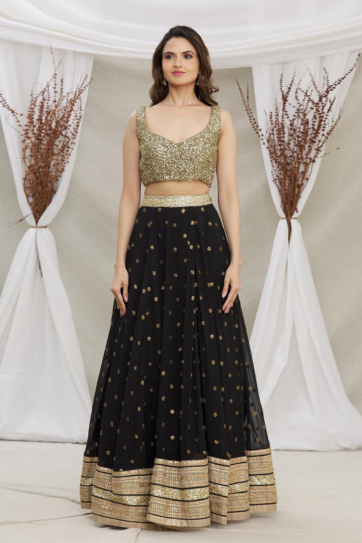Black Georgette Lehenga Choli