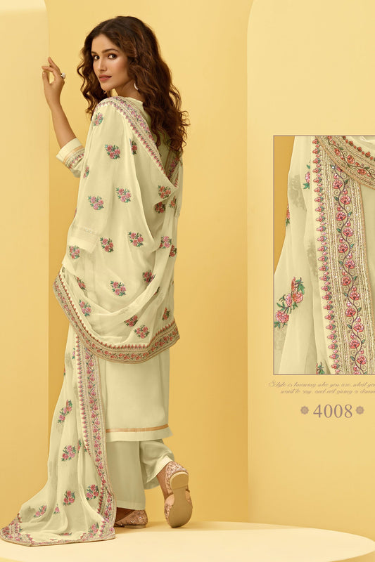 Yellow Georgette salwar suit