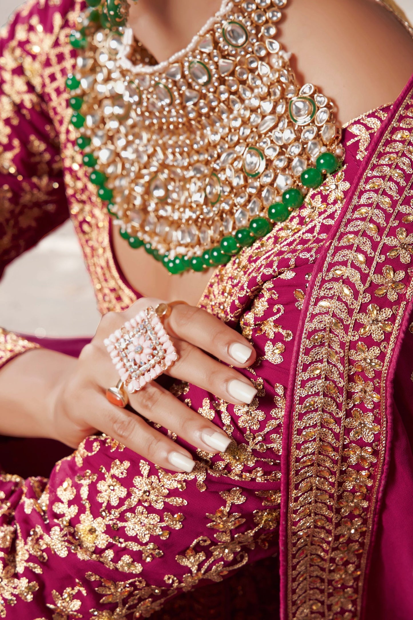 Pink Georgette Lehenga Choli - Embroidery Work, Zarkan Work, Codding Work.