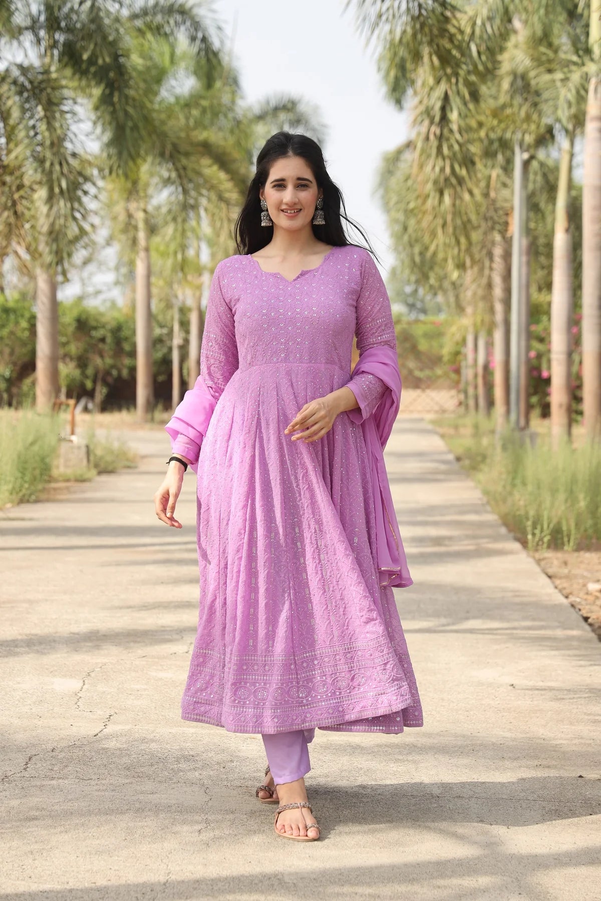 AADHYA PURPLE ANARKALI SUIT SET