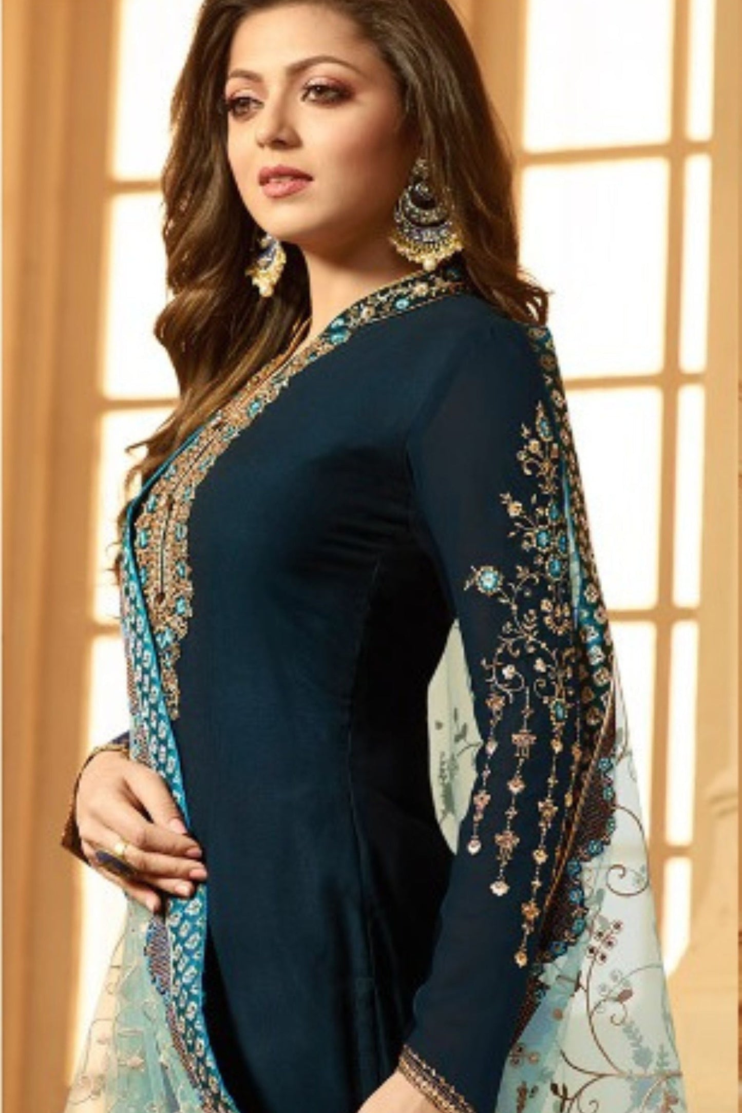 Teal Georgette salwar suit