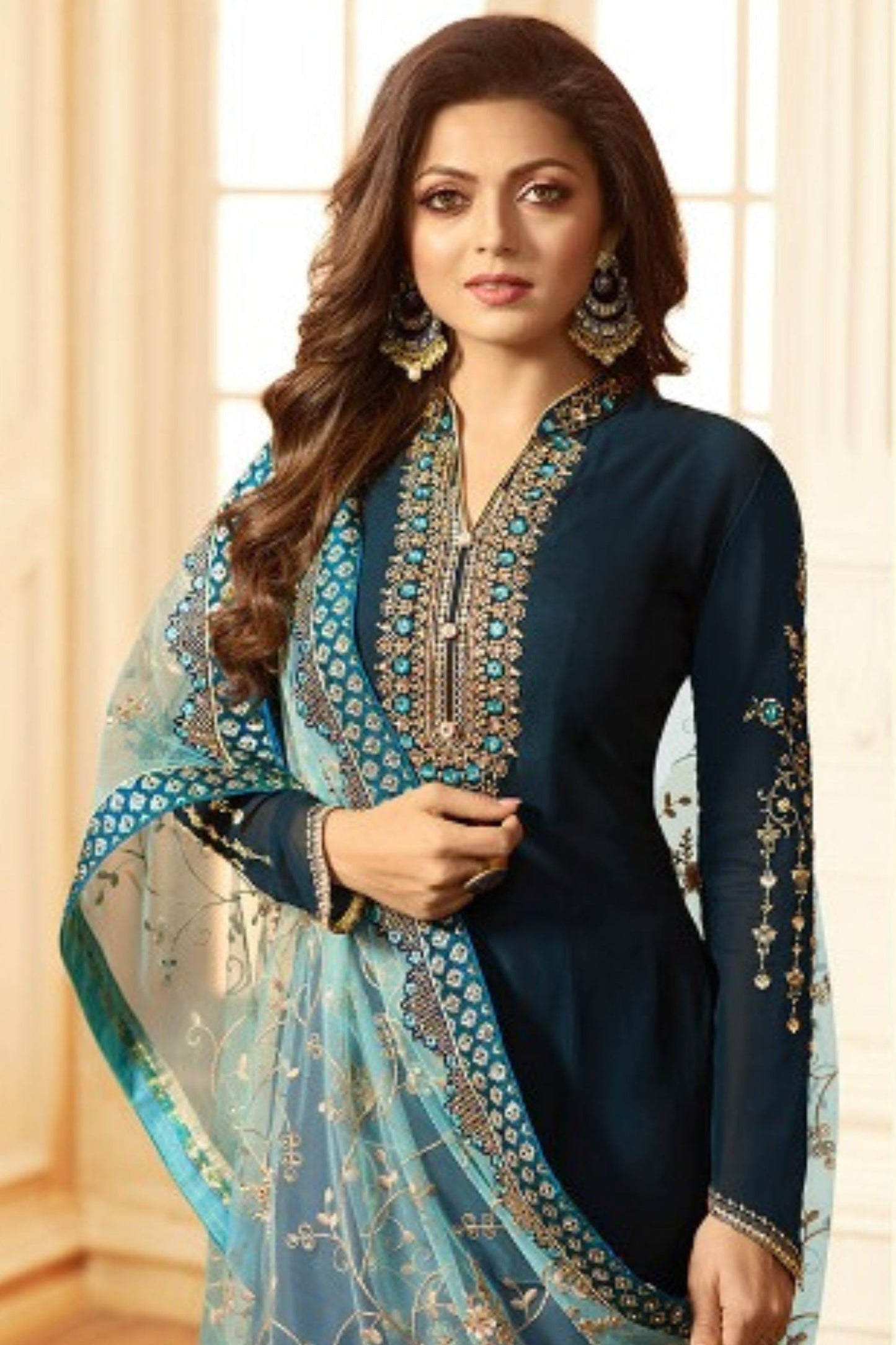 Teal Georgette salwar suit